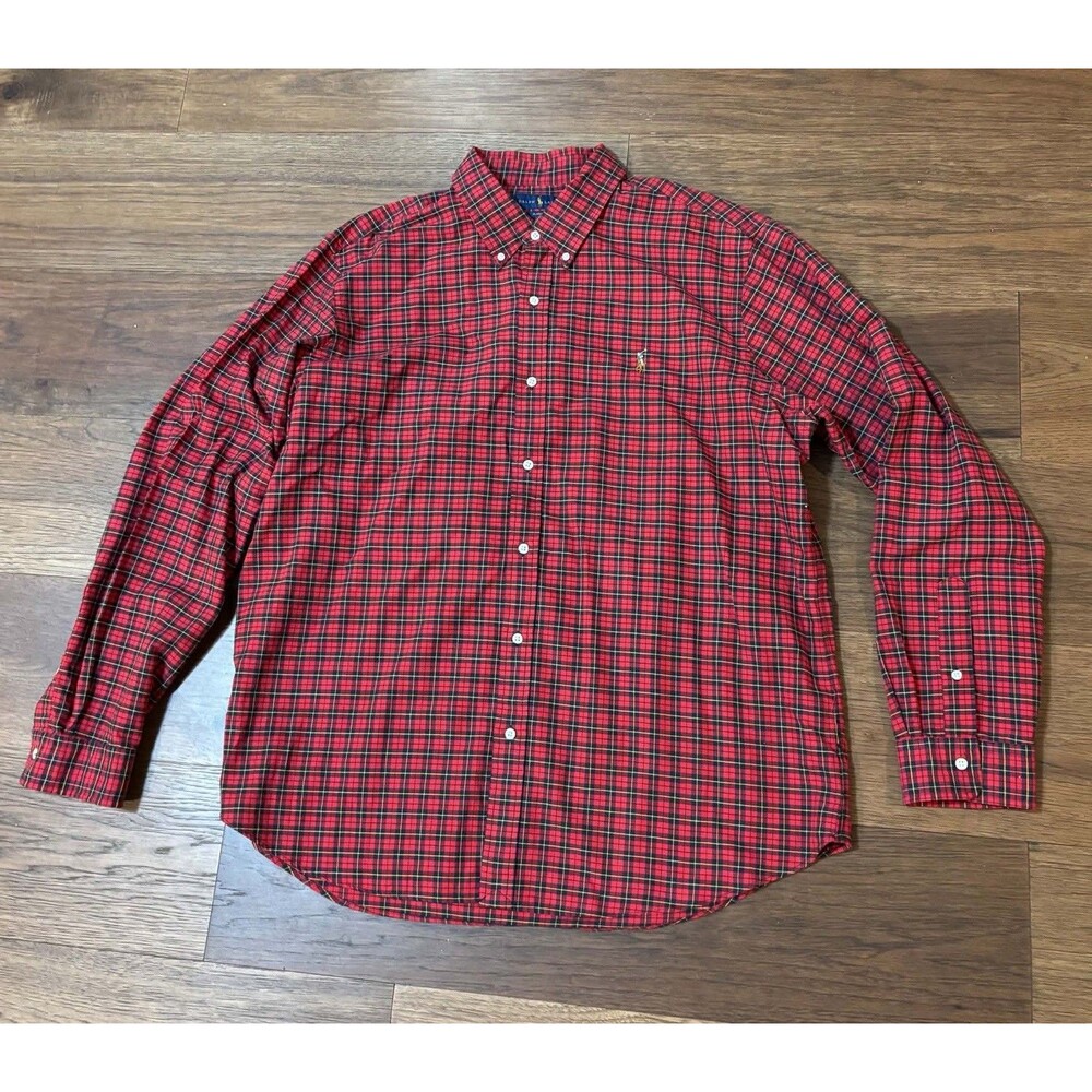 Mens Ralph Lauren Polo Plaid Long Sleeve Button Up Classic Fit Men’s Size XXL